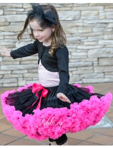 ADELO Tutu sukně dětská tylová extra - černá-růžová