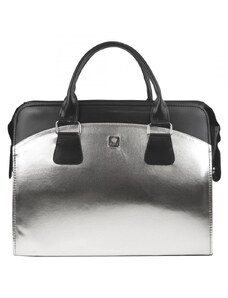 Barebag PUNCE LC-01 Stříbrná dámská kabelka pro notebook do 15.6 palce