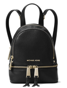 Michael Kors Rhea Mini Leather Backpack Black