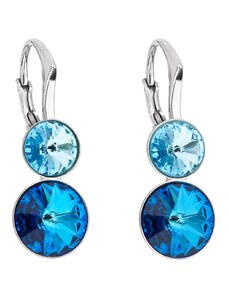 Šperky LAFIRA Style Lafira stříbrné náušnice modré Rivoli 3004