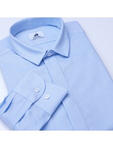 SmartMen světle modrá pánská košile Royal Oxford Easy Care Mini Kent & skrytá léga střih Slim fit