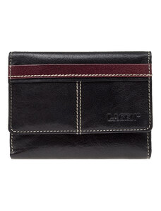 Lagen Dámská kožená peněženka 21056 Black + Red