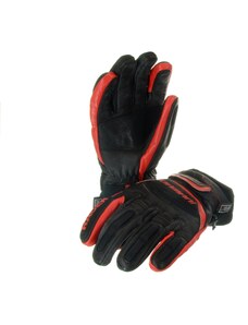 Lyžařské pánské rukavice Damani R01 - TOP celokožené (černo-červená)