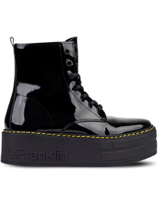 DFranklin Černé šněrovací boty na platformě D.Franklin