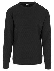 UC Men Diamond Quilt Crewneck černý