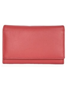 Luxusní jasně růžová kožená peněženka HMT FLW