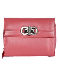 Růžová kvalitní kožená peněženka HMT FLW