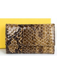 Luxusní peněženka z hovězí kůže s povrchovou úpravou jako hadí FLW
