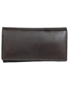 Tmavě hnědá klasická kvalitní kožená peněženka HMT FLW
