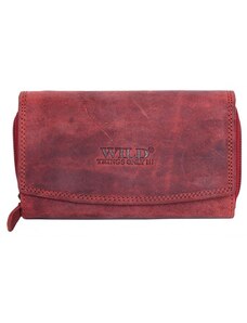 Kožená červená peněženka Wild things only z bytelné pravé kůže FLW