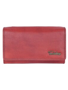 Klasická prostorná celokožená peněženka Pedro z bytelné červené kůže FLW