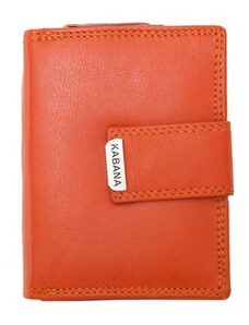 Oranžová kompaktní dámská kožená peněženka Kabana FLW
