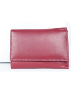 Červená kožená peněženka Corsi z měkké kůže FLW
