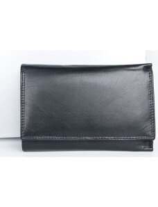 Černá kožená peněženka Corsi z měkké kůže FLW