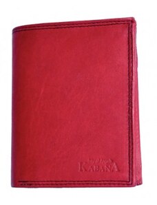 Červeno-černá celá kožená pánská peněženka FLW