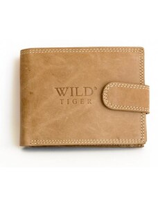 Kožená světle hnědá peněženka Wild Tiger z pevné hovězí kůže Zbroja