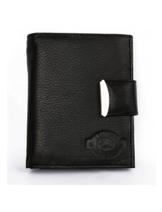 Pánská černá kožená peněženka Gazello s přezkou FLW
