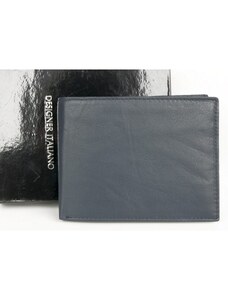 Tmavě modrá kožená peněženka Designer Italiano FLW
