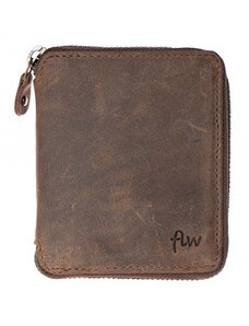 Pánská malá kapesní peněženka na kovový zip FLW