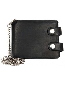 Prostorná kožená peněženka s 50 cm dlouhým řetězem a karabinkou FLW