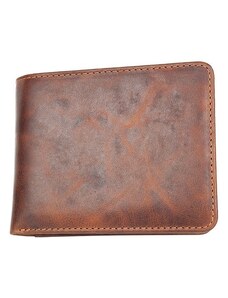 Kompaktní peněženka z pevné přírodní kůže bez značek a nápisů FLW