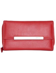 Červená velká kvalitní kožená peněženka HMT FLW