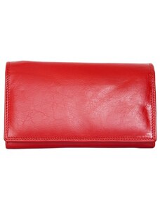 Klasická červená kožená peněženka HMT s ochranou dat na kartách (RFID) FLW
