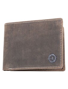 Kožená peněženka bez kapsičky na mince z pevné kůže HL FLW