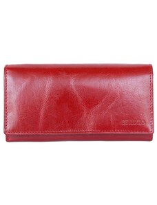 Červená peněženka z pevné kůže dodávaná v krabičce FLW