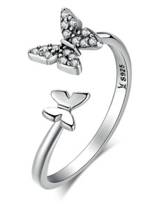 P&J Jewellery Stříbrný prsten Motýlci SRUNI1