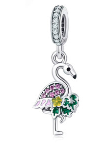 P&J Jewellery Stříbrný visací přívěsek Flamingo SB46