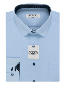 Pánská košile AMJ Comfort fit - modrá JDR46
