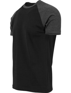 UC Men Raglánové kontrastní tričko blk/cha