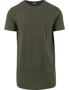 UC Men Dlouhé tričko ve tvaru olivy