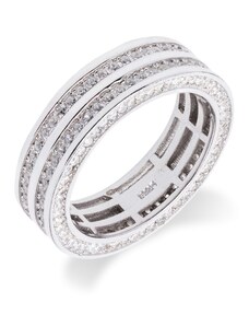 Luxusní stříbrný prsten s desítkami zirkonů - Meucci SS54R