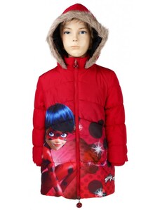 Setino Prošívaný dívčí zimní kabát / dlouhá bunda Kouzelná beruška - Ladybug