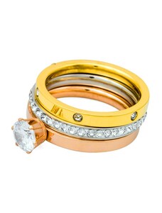 Linda's Jewelry Sada prstenů Triple Shiny chirurgická ocel IPR032