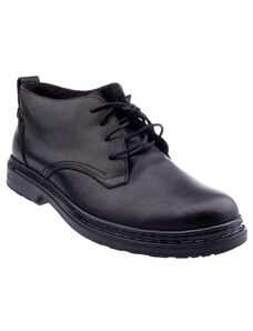 Hilby Pánské černé kotníkové kožené boty