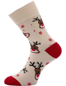 K-SPORTING Dámské vánoční ponožky Sobi béžové 37-41