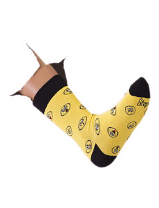 Crazystep Ponožky Smajlík žlutý