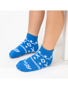 Crazystep DĚTSKÉ ponožky Čičmany modré