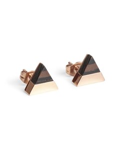 BeWooden Náušnice s dřevěným detailem Rose Earrings Triangle