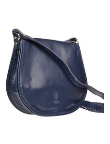 NovaKabelka.cz Kožená kabelka crossbody Cleo Blu Scura modrá