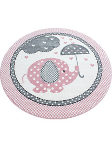 Ayyildiz koberce Dětský kusový koberec Kids 570 pink kruh - 120x120 (průměr) kruh cm