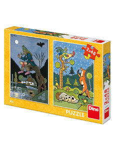 DINO Puzzle 2x48 dílků Josef Lada Pohádky