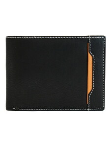 Černá/hořčicová kožená peněženka BELLUGIO (GM-81A-033)