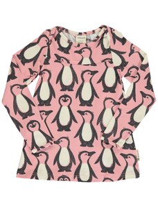 Dívčí tričko s dlouhým rukávem Penguin Family z biobavlny BIO MAXOMORRA Velikost 74/80