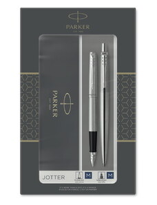 Parker Jotter Stainless Steel CT sada plnicí pero a kuličková tužka 1501/1563258