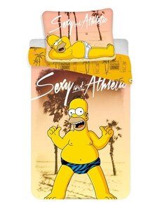 JERRY FABRICS Povlečení Homer Simpson beach Bavlna, 140/200, 70/90 cm