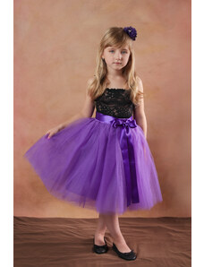ADELO Tutu sukně tylová dětská - fialová - délka 35 cm a 50 cm